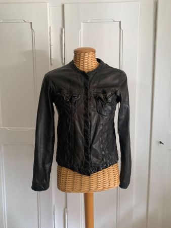 GIORGIO BRATO - Lederjacke dunkelbraun XS