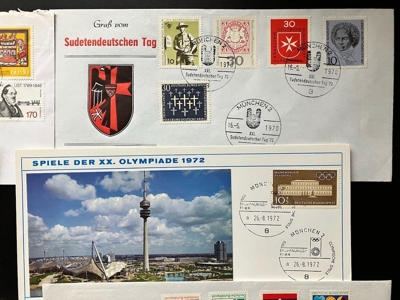 Alle Briefmarken: Deutschland: 8 Belege 1970-90 – Gebraucht aus Nesslau von zueri6 2