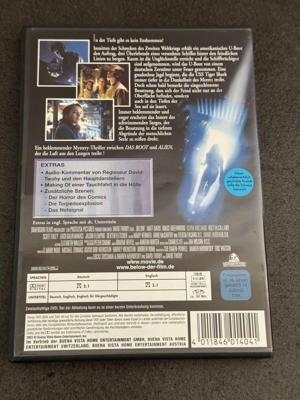 Alle DVDs: BELOW "Da unten hört dich niemand" DVD EN/DE – Gebraucht aus Fribourg von tschjoly 1