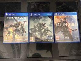 jeux PS4 Destiny 2, Titanfall 2, Battlefield 1 Lot