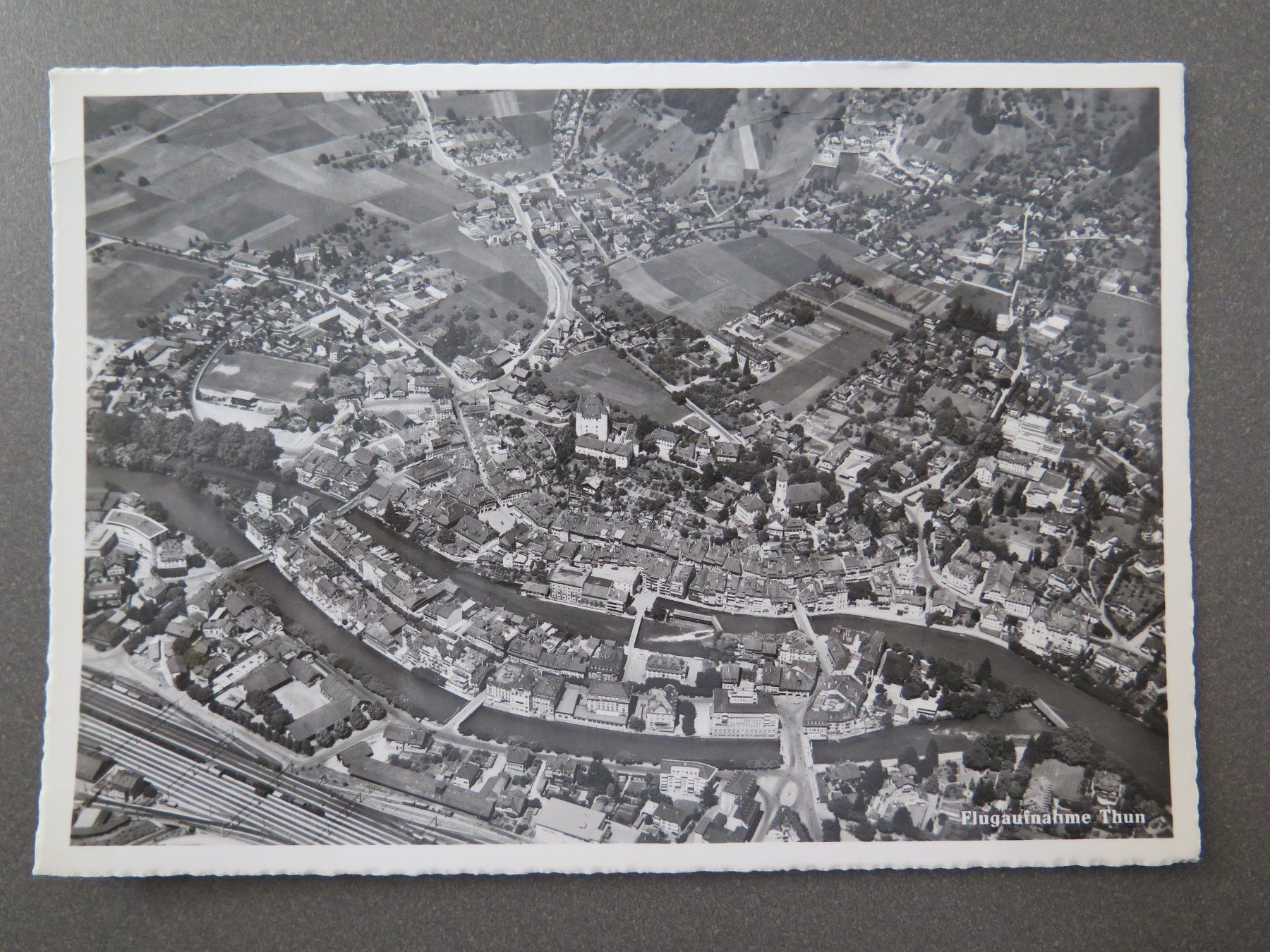 Cartoline postali: THUN - FLUGAUFNAHME – Usato da Wittenbach venduto da lipasal