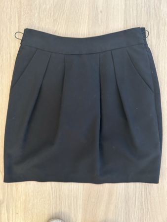 Jupe noire causal avec ceinture - taille S / 36