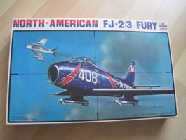 North American FJ - 2/3 Fury ESCI Bausatz 1/48 Rarität 1979