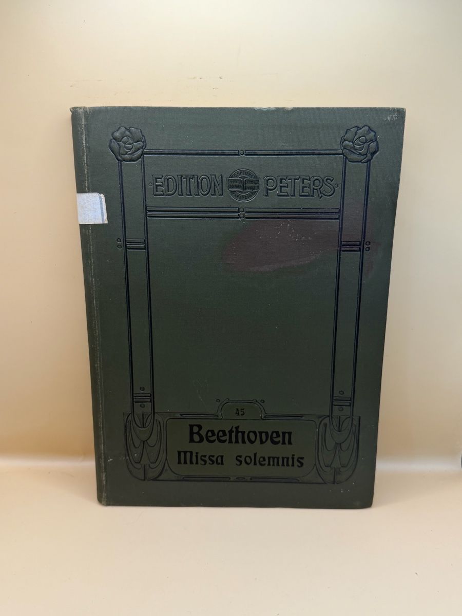 Libri: Beethoven Missa Solemnis Partition Peters Leipzig – Usato da Genève venduto da sho_67qj