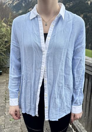 Bluse schick hellblau Grösse 38 Damen