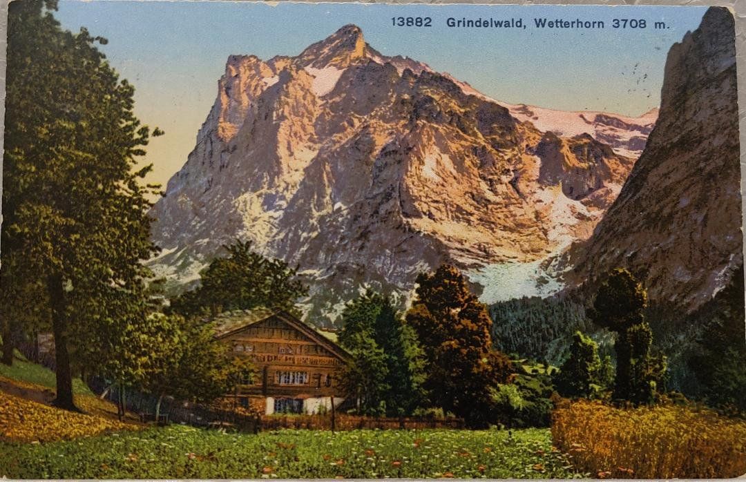Ansichtskarten: GRINDELWALD -  Wetterhorn - 1915 – Gebraucht aus Delémont von Domdom1