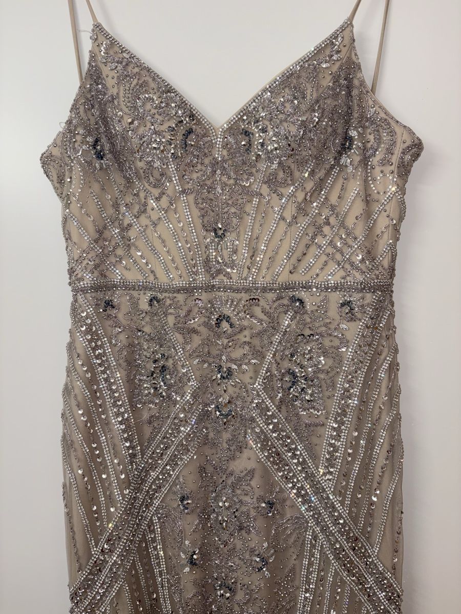 Vestiti: Jovani Abendkleid Gr 8 Perlengesteppt Silber – Nuovo (secondo la descrizione) da Luzern venduto da AVM_M 2