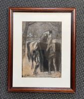 Kohlezeichnung von EMIL WEBER 1872 - 1945       (ID M524)