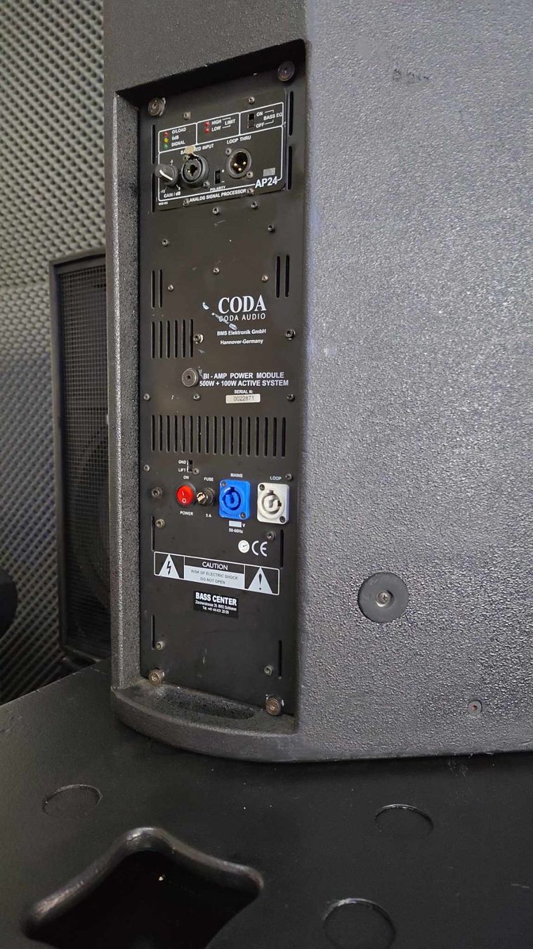 Casse acustiche: Coda Audio P.A. – Usato da Schlieren venduto da Basscenter 5