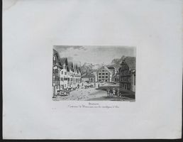 Brunnen Innenansicht Aquatinta von Schmid