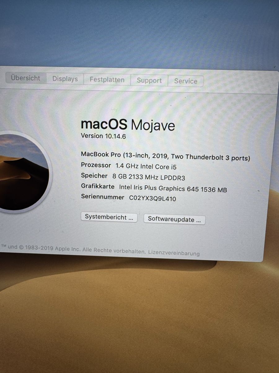 Apple Notebook: MacBook Pro 13 Zoll – Difettoso da Adliswil venduto da Busys 1