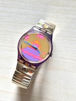 Swatch Uhr Damen Armbanduhr lila Vintage guter Zustand