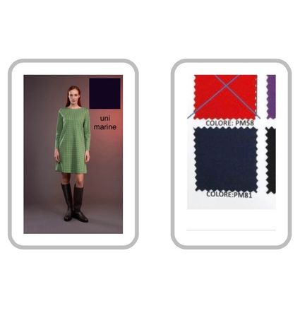 Piu & Piu Langarm Kleid fester Viscose Jersey marine Gr 42