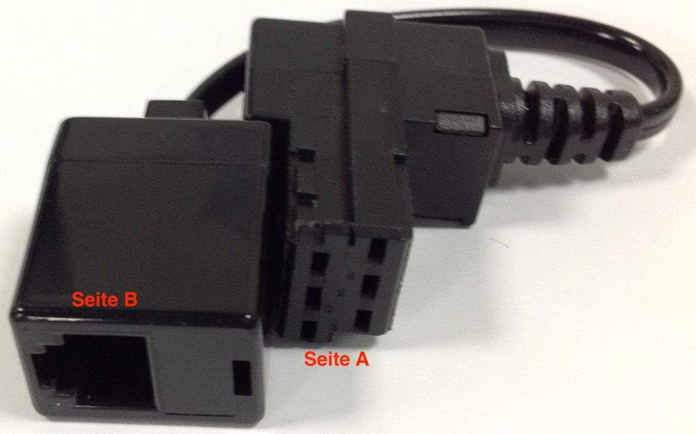 Telefon Modem Adapter Kabel analog TT89-zu-RJ12 ST/BU 4/2Pol (Gebraucht ...