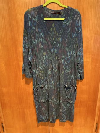 Gudrun Sjöden Kleid, XXL, Blätter Muster