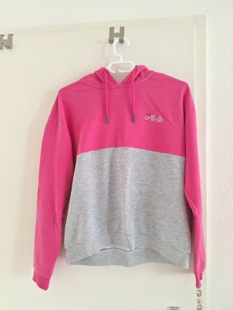 Fila Hoodie Zweifarbig Pink/Grau