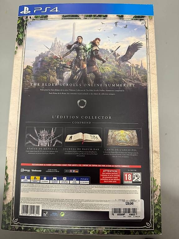 Sony Jeux: The Elder Scrolls Online Summerset édition collector PS4 – D'occasion à Pont-de-la-Morge par Darfal 2