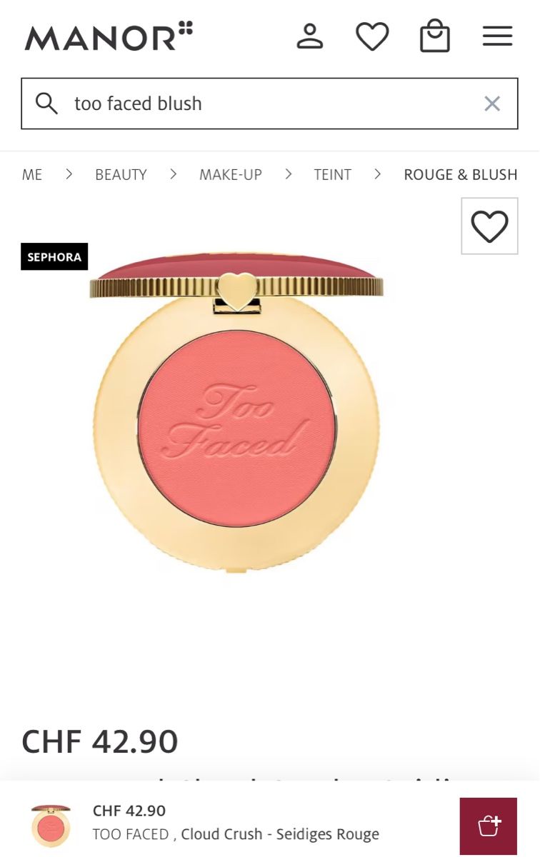 Sephora Make-up: Too Faced Cloud Crush Blush NEU – Nuovo e nell'imballaggio originale da Givisiez venduto da sgu_k58r 2