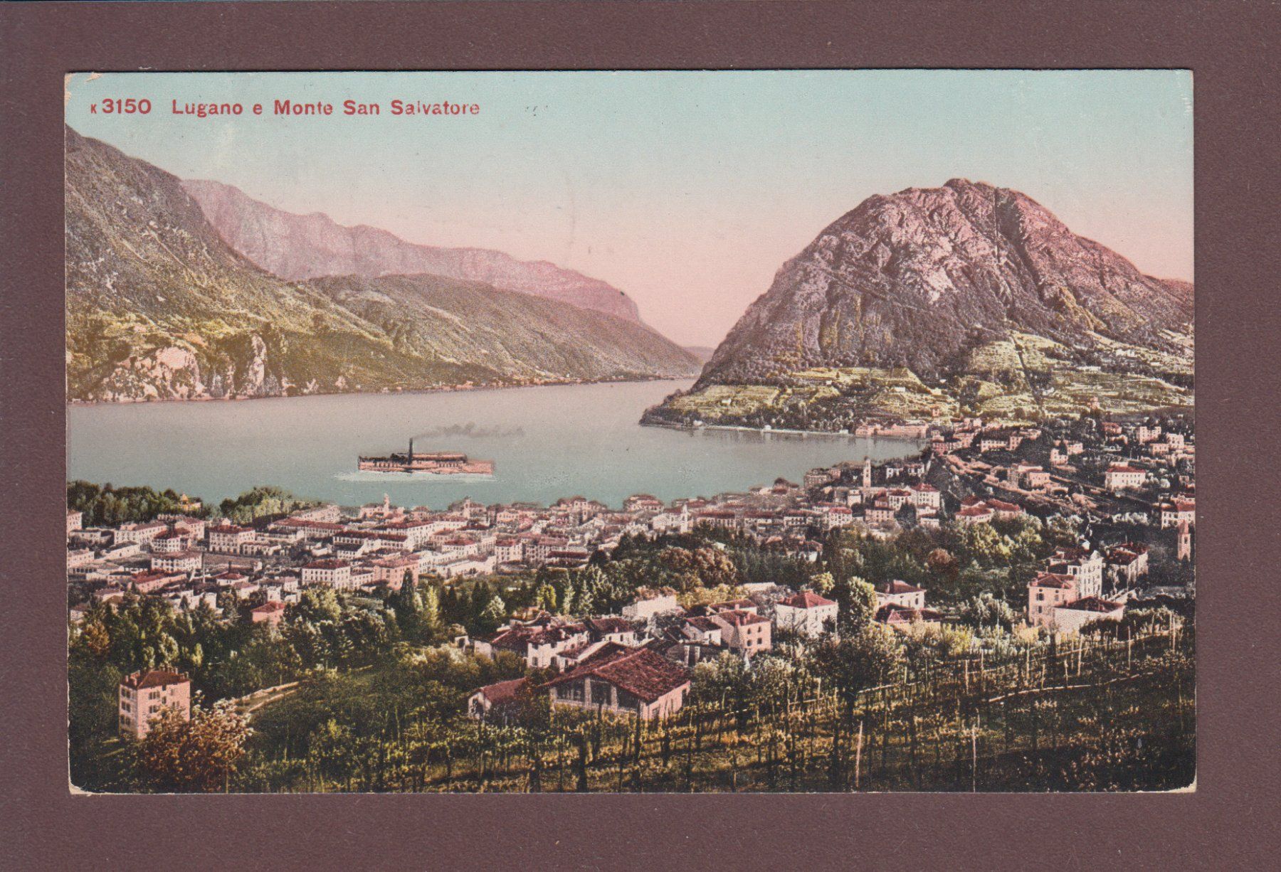 Cartoline postali: LUGANO - S. Salvatore - 1910 – Usato da Pully venduto da nicecards