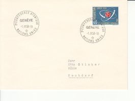 Sonderstempel S. 469 Genève Conférence Atomique 1958