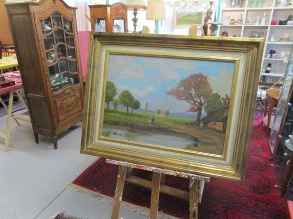 Tableaux: Oel auf Leinwand - sign. - Landschaft – D'occasion à Luzern par Horoskop1 9