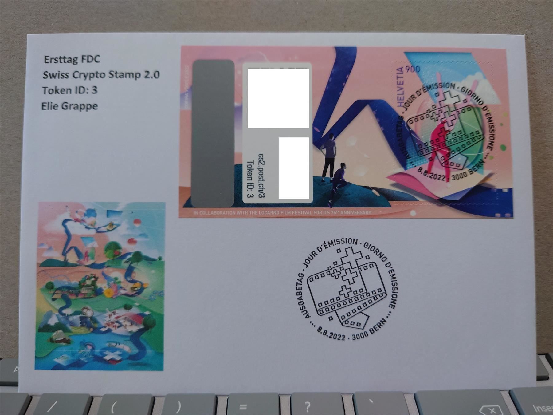 Tutti i francobolli: Set FDC Swiss Crypto-Stamp 2.0, ID1-ID10 – Usato da Rickenbach SO venduto da Bytebull 3