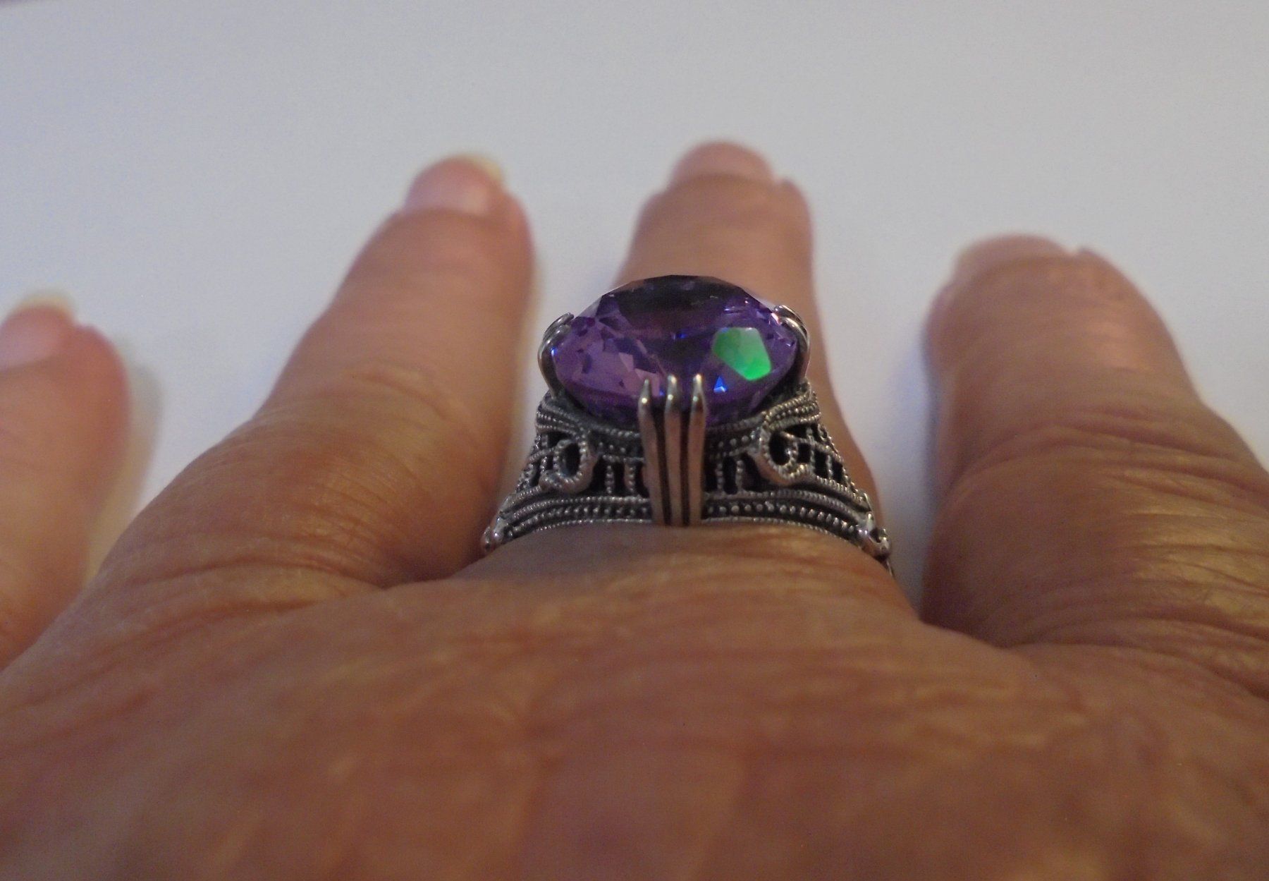 Anelli: Echtschmuck: Amethyst-Silberring 925er Grösse 56/18 – Nuovo (secondo la descrizione) da Zuchwil venduto da maumauchi 6