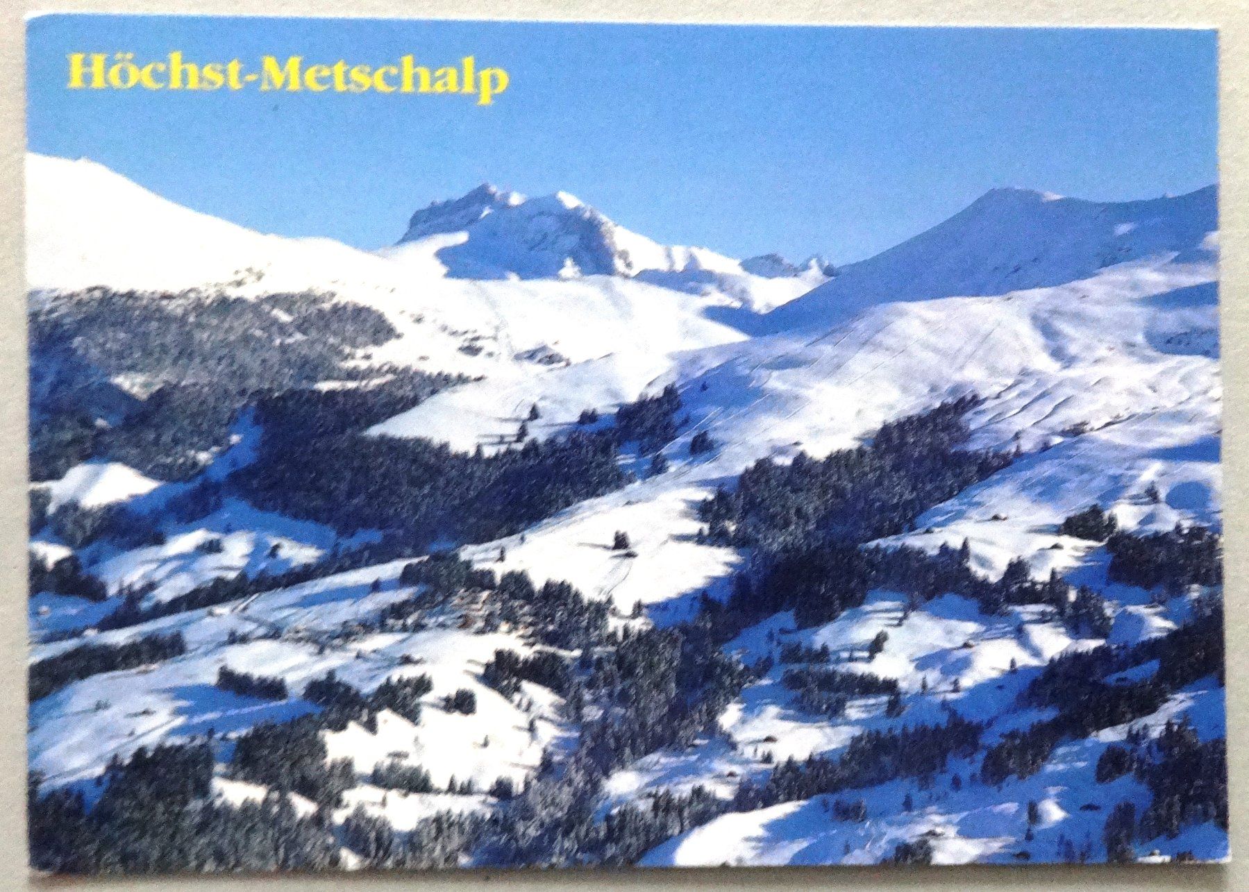 Cartoline postali: Im Skigebiet von Höchst-Metschalp – Usato da Fétigny venduto da Billy2miny