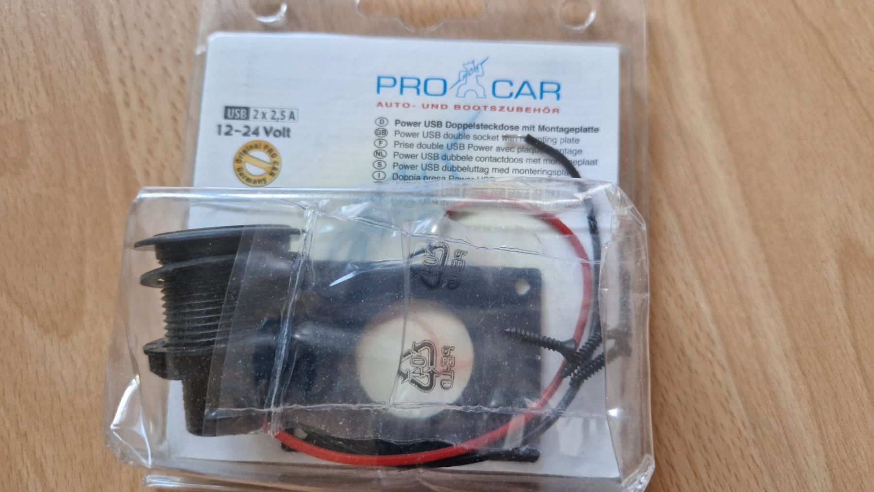 Interruttori: Pro Car USB-Doppelsteckdose 12-24 Volt – Nuovo (secondo la descrizione) da Zürich venduto da Korhal