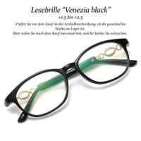 Lesebrille Venezia black +1.0 +2.0 +2.5