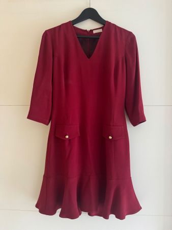 Kleid Alba Ruffo dunkelrot Grösse S neuwertig