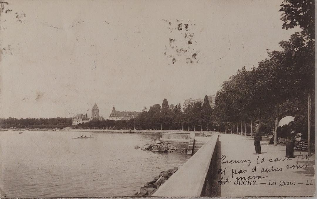Ansichtskarten: OUCHY - Les Quais – Gebraucht aus Delémont von Domdom1