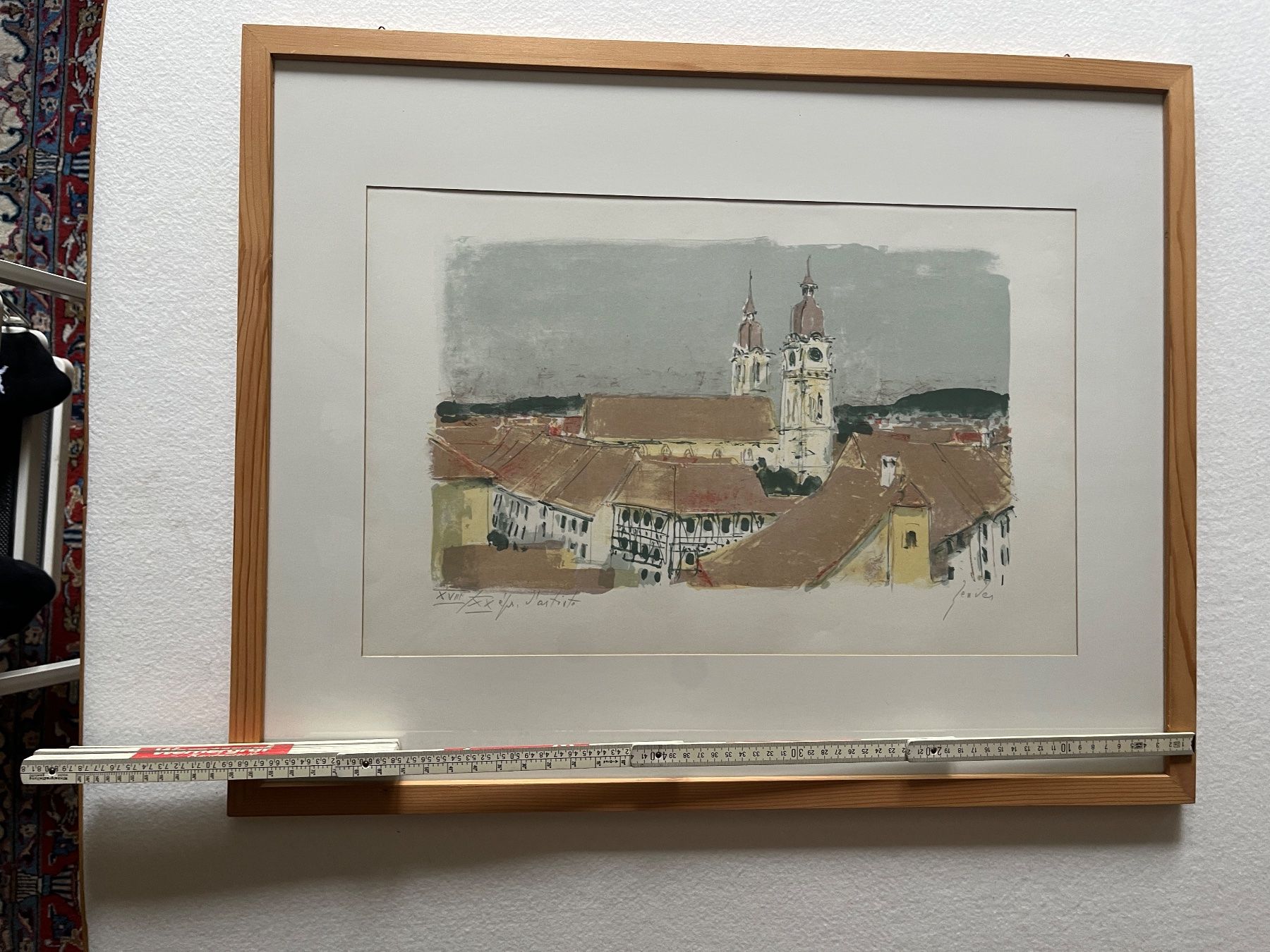 Arts picturaux & lithographies: 2 grosse Litho Zender, Stadtkirche Winterthur + Silberdistel – D'occasion à Hettlingen par Kaeptnpum 3