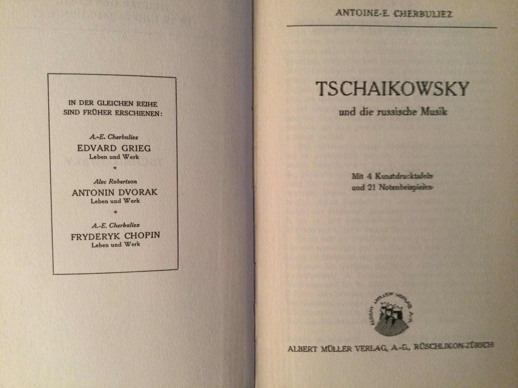 Bücher: Cherbuliez, Antoine-Elisée: Tschaikowsky – Gebraucht aus Luzern von Einh0rn 2