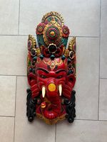 Maschera di SRI GANESH rossa in legno