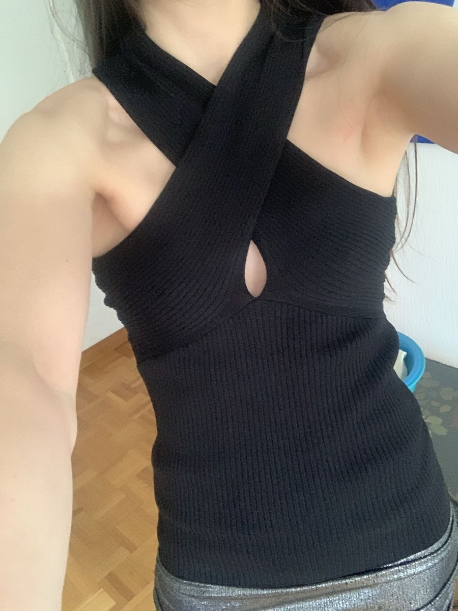 Maje Tops: Top MAJE noir X croisé - taille 1 – Gebraucht aus Lausanne von Xiaoxi 8