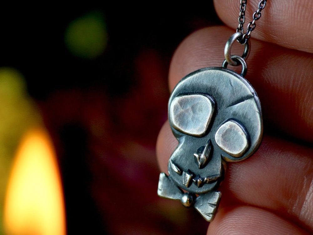 EL NOBLE · Totenkopf Silberanhänger 925 · Dia de Muertos (Neu und