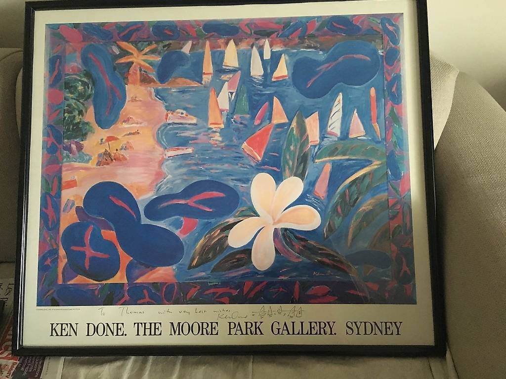 Foto & Immagini: Affiche originale peintre australien avec cadre – Usato da Corseaux venduto da Josee2