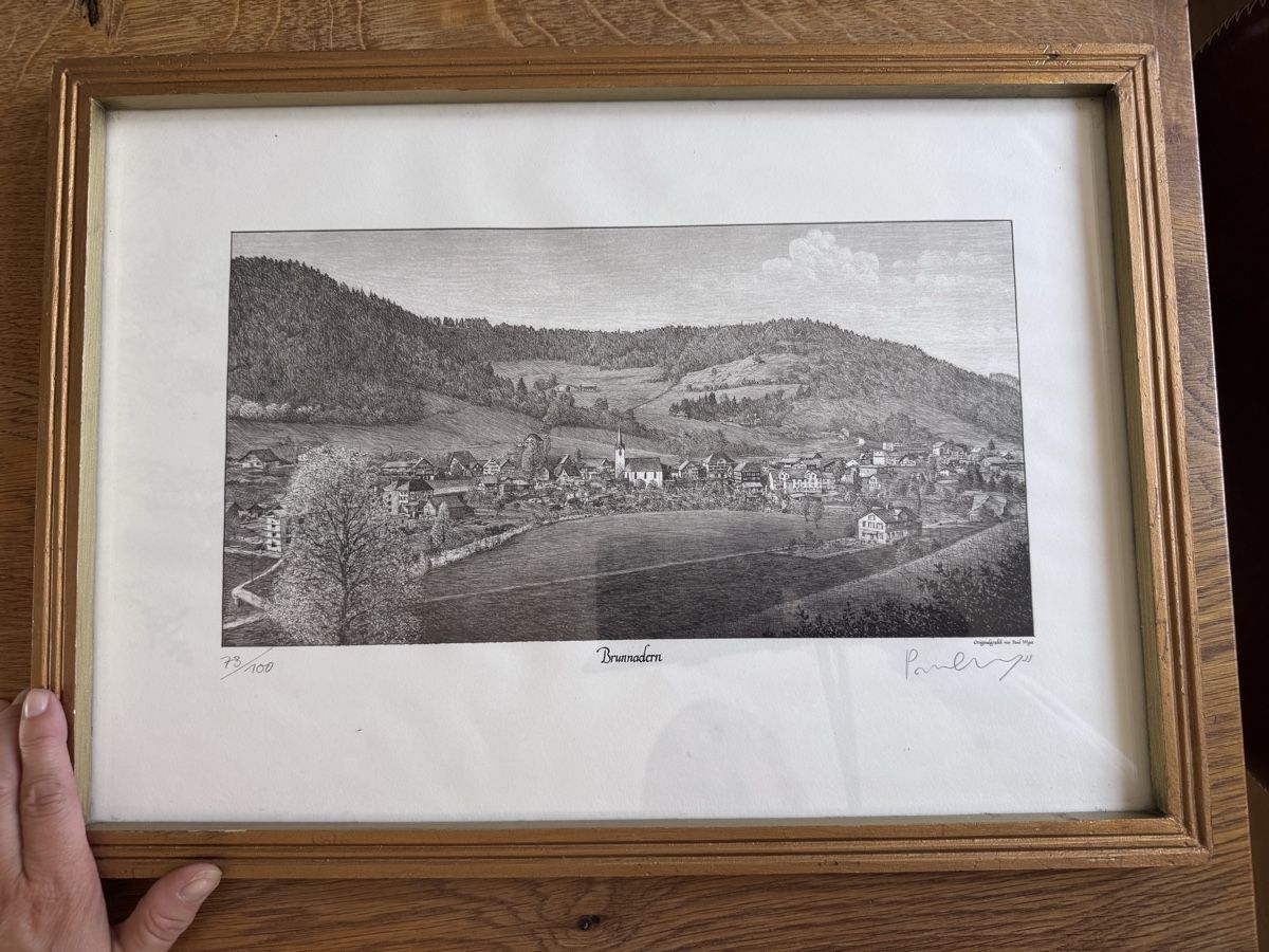 Poster & Bilder: Originalgrafik "Brunnadern" Paul Wyss  – Gebraucht aus Niederbüren von Oetschli