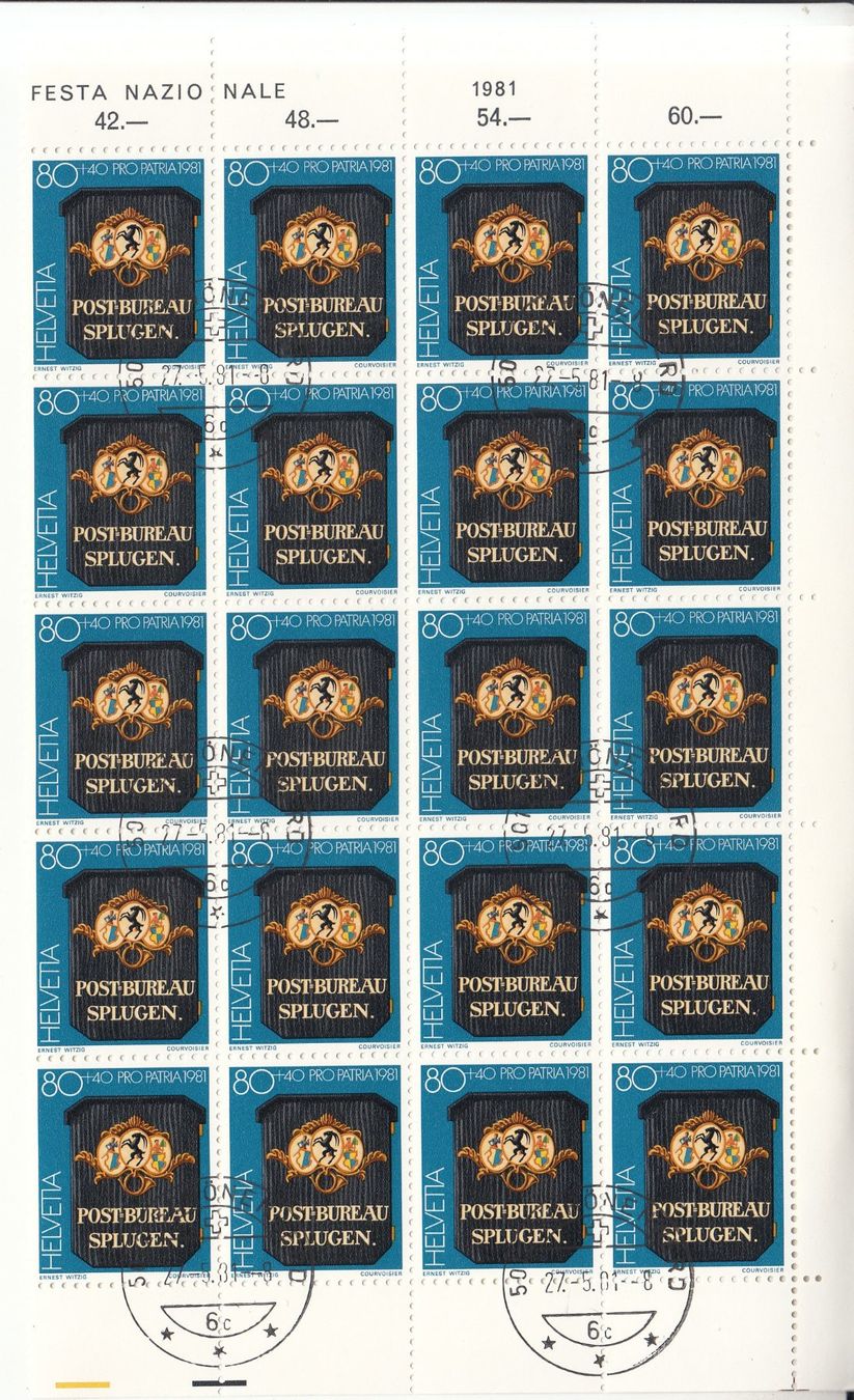 Tous les timbres: SBK B190 - B193 Teilbogen mit ET Schönenwerd – D'occasion à Bürglen TG par StampGraf 4