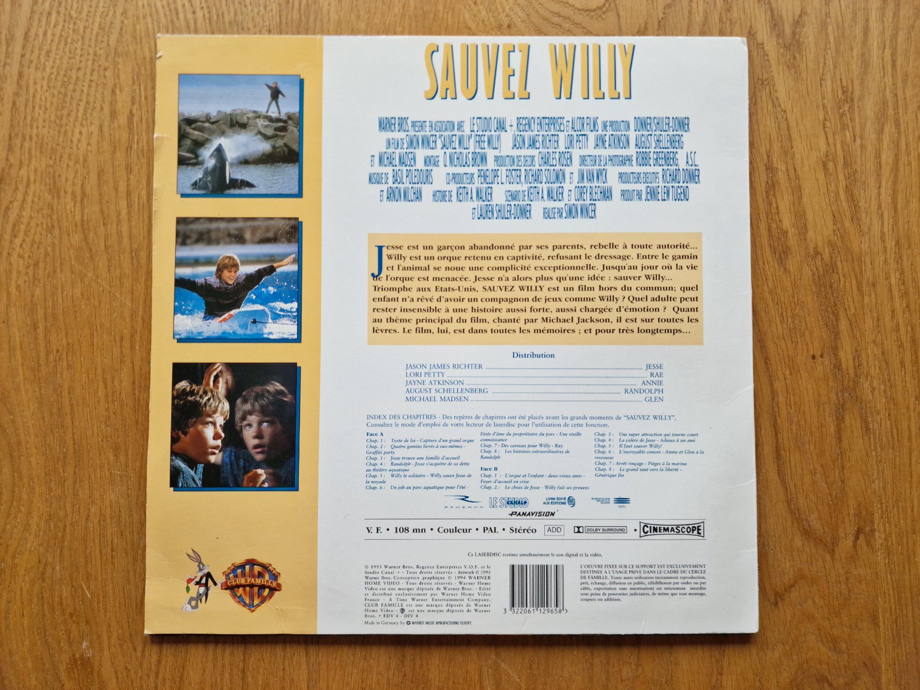 Tutti i DVDs: Sauvez Willy - LaserDisc - PAL VF – Usato da Courgenay venduto da Periote00 1
