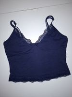 Débardeur bleu marine avec dentelle, taille M