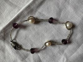 Hübsches Vintage Armband mit Perlen &  Steinen