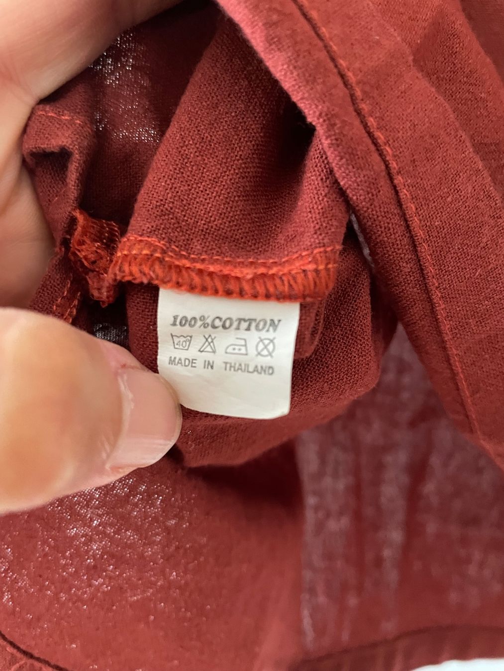 T-Shirts: Rostrotes Baumwollshirt Gr. S, Thailand – Gebraucht aus Neukirch an der Thur von bee88 1