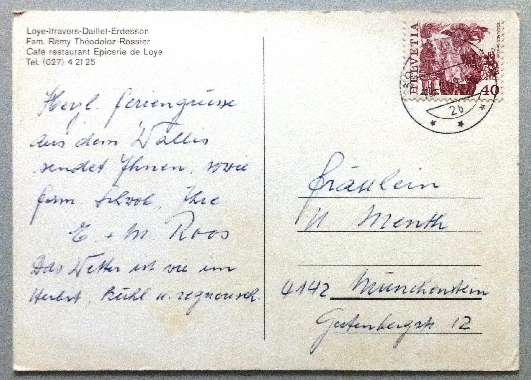 Cartes postales: Loye-Itravers-Daillet-Erdesson – Défectueux à Fétigny par Billy2miny 1