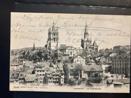 CH 1910 AK Lausanne La Cathédrale Edition Burgy Lith.