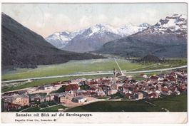Samaden mit Blick auf die Berninagruppe 1907