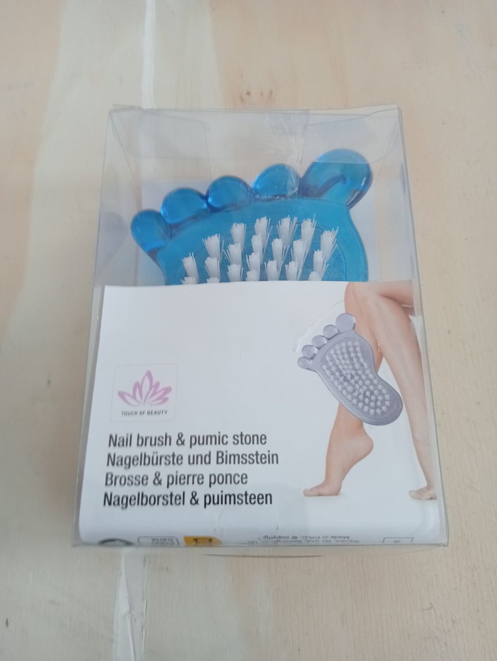 Pedicure: Nagelbürste & Bimsstein Fussform – Nuovo e nell'imballaggio originale da Grüningen venduto da Urtica