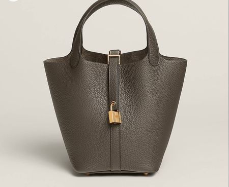 Hermes Picotin Lock 18 Handtasche Leder Braun Neuwertig