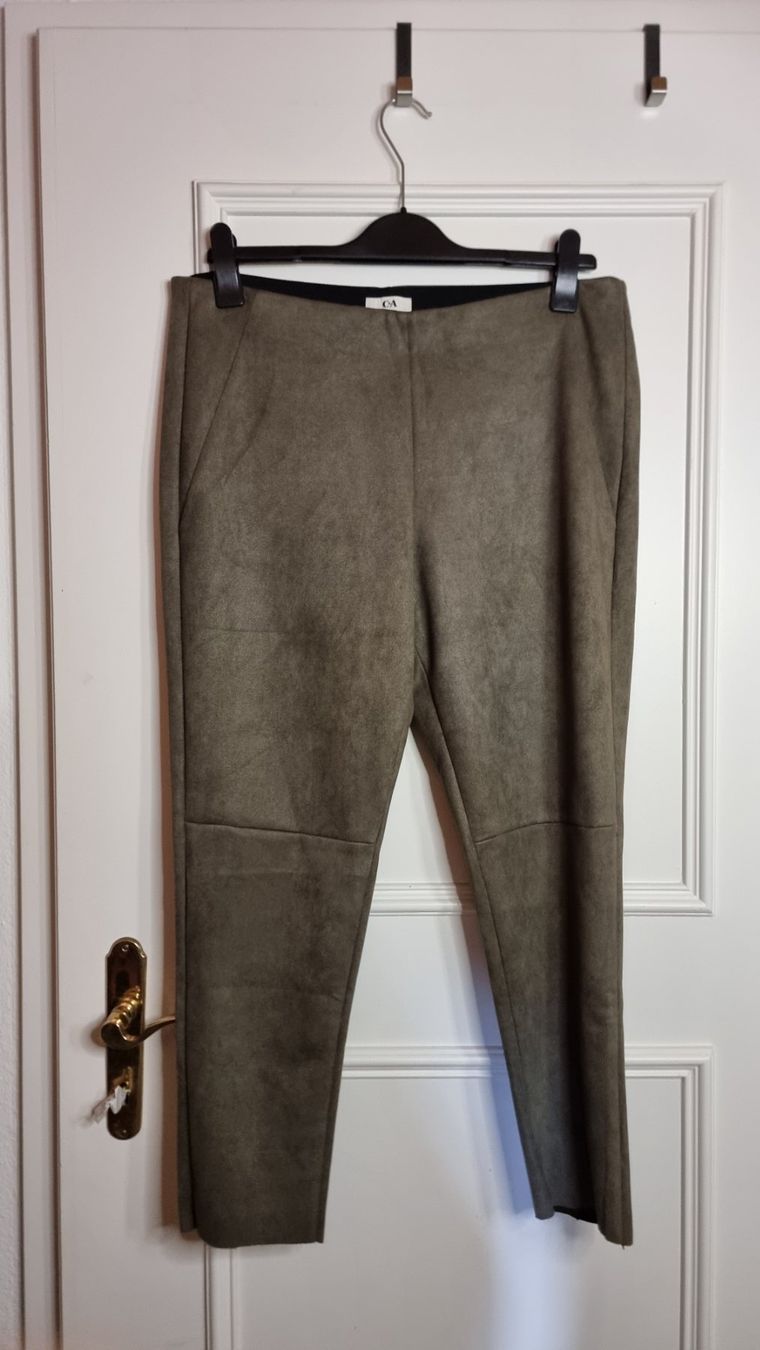 C&A Pantaloni: C&A Wildlederhose, Gr. L, Khaki, Trend – Difettoso da Wald ZH venduto da CapLux 3